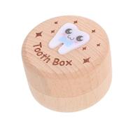 WEKAMOS Modern Wooden Tooth Box Capacity Keepsake Storage Case for Boys Sleek Minimalist Design Safe Solid Wood Holder for Teeth and Fetal Hair Preservation