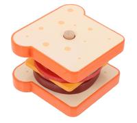 WEKAMOS Montessori Wooden Sandwich for Natural Wood Pretend Play Food Fine Motor Skills Development Creative Imaginative Role Play Safe and Educational