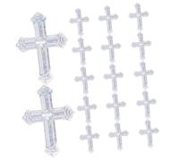 WEKAMOS Multi-color Plastic Cross Confetti for Baptism Birthday Wedding Table Decorations Fade-resistant Religious Scatter with Easy Cleanup Elegant Party Centerpiece Accent