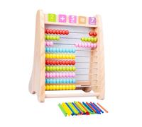 WEKAMOS Multi Functional Computing Rack Educational Wooden Arithmetic Drawing Board Cognitive for Montessori Counting and Math Learning Gift