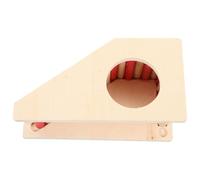WEKAMOS Multi-use Wooden Hamster Hideout with Ladder for Small Pets Comfortable Rat Sleeping House and Guinea Pig Hideaway Safe Natural Wood for Climbing and Hiding