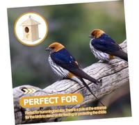 WEKAMOS Natural Hanging Bird Feeder House for Garden Decoration Wooden Nesting Box for Parrots and Birds Outdoor Balcony Hummingbird Nest Compact Backyard Birdhouse