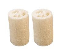 WEKAMOS Natural Loofah Bathing Towel 2pcs Set 12.5x7x7cm Exfoliating Shower Scrubbing Loofah Towel Back Scrubber for Bathroom Personal Care