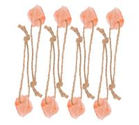 WEKAMOS Natural Pink Salt Blocks for Horses and Cattle, Mineral Hanging Salt Bricks 8pcs (30-50g Each) for Livestock, Deer, Goats, Alpacas