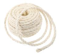 WEKAMOS Natural Sisal Rope 6mm x 10m Heavy-Duty Wear-Resistant Hemp Rope for Cat Scratching Post Replacement and Multi-Function Scratchers