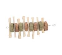WEKAMOS Natural Sweet Bamboo Bunny Chew Sticks High Fiber Grass Cakes for Rabbits Small Pets Teeth Grinding Treats for Hamsters Chinchillas Guinea Pigs