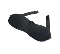 WEKAMOS Novelty Sleep Mask Black Soft Polyester Eye Shade with Unique Contoured Design for Comfortable Blocking Elastic Strap for Restful Night and Travel