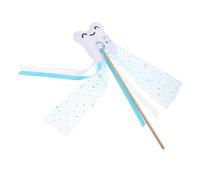 WEKAMOS Novelty Tooth Fairy Wand with Ribbon Blue Teeth Shaped Stick for Party Dress Up Stage Performance Prop Lightweight Portable Fairy Party Decoration