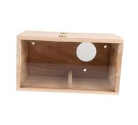 WEKAMOS Outdoor Wooden Nesting Box for Parakeets and Lovebirds Sturdy Viewing Bird Cage for Garden Decor Encourages Natural Nesting Behavior for Breeding and Raising Chicks