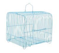 WEKAMOS Parrot Bird Travel Cage Portable Metal Cage Medium Blue Half-round Small Bird Carrier for Parakeets Cockatiels Conures