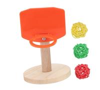 WEKAMOS Parrot Training Basketball Stand with Ball Plastic Bird Educating for Chewing and Playing Random Color for Cage Entertainment and Skill Development Random Color