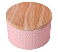 WEKAMOS Pink Iron Bakery Box Lid, Multi-layer Dessert Storage Container for Boys and Girls Snacks and Candy, Round Baking Treats Organizer