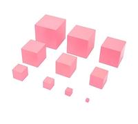 WEKAMOS Pink Tower Montessori Wooden Educational for Early Learning Cognitive Development Fine Motor Skills and Mathematical Concepts Preschool Activity