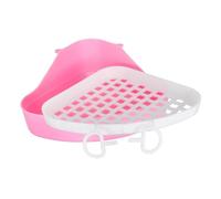 WEKAMOS Plastic Bunny Triangle Potty Box for Small Animals Pet Toilet with Spill-resistant Design and Fixed Lock Easy to Clean Litter Pan for Rabbits and Guinea Pigs Suitable for Home and