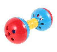 WEKAMOS Plastic with Dual Bell Design for Infants and Toddlers, Lightweight Hand Bell that Develops Wrist Strength and is Gentle on Skin, for Playtime and Settings Random Color