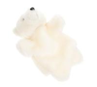 WEKAMOS Plush Polar Bear Hand Puppet Soft Interactive for Storytelling and Role Play Premium Plush Material Easy to Use Educational Animal Puppet for Daycare Activities