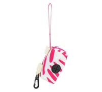 WEKAMOS Portable Compact Dog Poop Bag Holder Dispenser Convenient Lightweight Pet Waste Bag Carrier for Walking Running Hiking with Design Pink