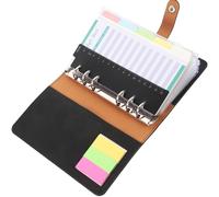 WEKAMOS Portable Loose-Leaf Budget Notepad with Cash Expense Tracking Sheets for Personal Finance Planning and Budget Binder Multi-Functional Black Organizer for Cash Management