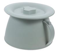 WEKAMOS Portable Plastic Spittoon with Handle Non-Slip Base Lightweight Chamber Pot for Adults and Easy to Clean Compact Home Urinal Pot Toilet