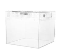 WEKAMOS Practical Feed Bin Enclosure for Reptiles Transparent Spider Incubator Breeder Box for Tarantulas Turtles Frogs and Lizards with Ventilation System