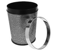 WEKAMOS PU Leather Waste Paper Bucket for Bedroom Office Living Room and Studio Modern Trash Can