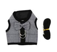 WEKAMOS Rabbit Stripe Harness and Leash Gentleman Style Vest Design for Small Pets Breathable and Comfortable Bunny Suit for Outdoor Exercise and Festive Walks