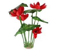 WEKAMOS Realistic Artificial Fish Tank Plants Lifelike Lotus Flowers for Aquarium Decor Vibrant Colors Safe for All Fish of Fake Aquarium Plants