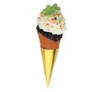 WEKAMOS Realistic Simulation Ice Cream Cone Model PVC Fake Dessert Shop Display Prop for Photography and Home Decoration Reusable Decorative for Photo Shoots and Store Showcase