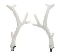 WEKAMOS Realistic White Deer Antlers for DIY Crafts Christmas Props Photo Booth Accessories Lightweight Portable Reindeer Antlers for Festive Cosplay and Holiday Decorations
