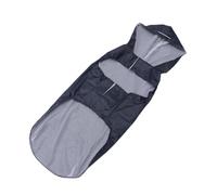 WEKAMOS Reflective Hooded Dog Raincoat Big Dog Poncho Black Weather Resistant Pet Clothes for Outdoor Walks