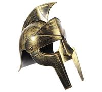 WEKAMOS Roman Soldier Helmet Cosplay Prop Medieval Warrior Hat Bronze Color Party Headgear for Men Historical Costume Accessory