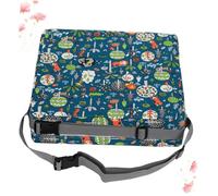 WEKAMOS S Dining Chair Heightening Cushion for Boy Girl Lightweight Seat Pad with Easy-Clean Surface Safe Comfortable Support for Home and Restaurant Use Green Animal Forest Design