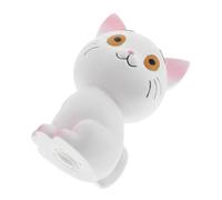 WEKAMOS Shatterproof Kitten Money Pot White Creative Cat Coin Bank for Boys Unbreakable Savings Jar with Decorative Cat Figurine Educational Money Management for Home and School