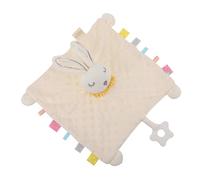 WEKAMOS Soft White Rabbit Shaped Baby Appeasing Towel and Toy Made of Spandex, Newborn Pacifying Security Blanket for Sleeping and Chewing