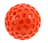 WEKAMOS Squeaky Rubber Dog Ball Small Honeycomb Design Interactive Chew for Indoor Outdoor Fetch Games Durable Soft Material for Small Breeds Pet Engagement