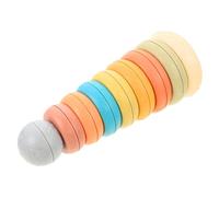 WEKAMOS Stackable Ring for Skin Friendly Silicone Educational Rings for Sensory Learning Shape and Differentiation Development Safe Early Childhood Stacking Game