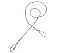 WEKAMOS Stainless Steel Birds Foot Anklet Parrot Foot Chain Anti-off Metal Ankle Chain Size 4 for Pet Parrot Cockatiel Bird Training