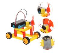 WEKAMOS Stem Wind Power Car Assemble Kit for Over Educational Science Learning with DIY Wind Energy Model Physics Project for Science Experiments Random Color