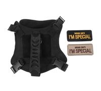 WEKAMOS Tactical Cat Harness Escape Adjustable Walking Vest for Cats and Small Dogs Padded Soft Pet Harness with Secure Fit for Outdoor Training and City Use Black