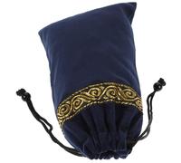 WEKAMOS Tarot Cards Storage Pouch Portable Velvet Drawstring Bag with Anti-slip Feature Stylish Navy Carrying Bag for Carrying Tarot Cards and Packing Jewelry