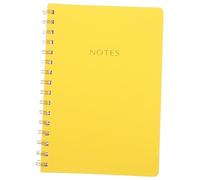 WEKAMOS Thick Coil Spiral Notebook with Faux Leather Cover Academic Notepad for Students Teachers Office Work Convenient Portable Daily Organizer Vibrant Yellow