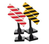 WEKAMOS Traffic Sign Toy Set for Kids 4pcs Realistic Traffic Signs Building Blocks Educational Playset for Classroom and Home Learning