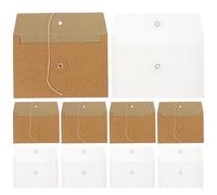 WEKAMOS Translucent Paper Envelopes 10Pcs Set for Wedding Invitations and Greeting Cards, Gold Foil Blank Multi-Function Parchment Jackets 11.5X17Cm Portable Festival Envelopes
