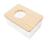 WEKAMOS Transparent Hamster Sand Bath Box for Small Pets Enclosed Design for Sand Containment Supports Self Cleaning Gerbil Bathroom Lightweight Portable Pet Cage Bath Bucket