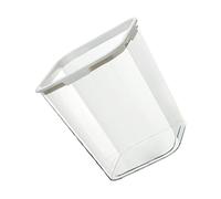 WEKAMOS Transparent Square Waste Container Practical Home Trash Can for Office Use Plastic Rubbish Basket with Placement Space Saving Design for Versatile Household and Workspace Use