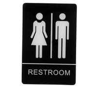 WEKAMOS Unisex Acrylic Toilet Sign for Washroom Door Bathroom Restroom Door Signs Clear Pattern Suitable for Office Hotel Wall Decoration