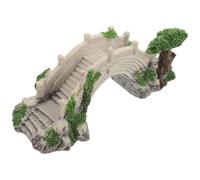 WEKAMOS Vintage Bridge Model Miniature Bridge Decor Resin with Smooth Surface Comfortable to Touch 6.88x2.95x2.95in for Mini Farms and Gardens