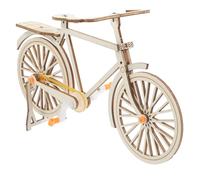 WEKAMOS Vintage Retro DIY Wood Bike Model Kit Educational Self-Assembly Simulation Bicycle for Desktop Decoration with Detailed Texture Hand-Eye Coordination Training Creative Science