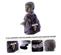 WEKAMOS Voice Activated Glowing Walking Halloween Doll Scary Haunted House Prop with Creepy Sound for Party Decorations Battery Halloween Scary Doll for Indoor Use