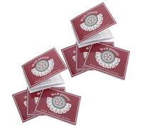 WEKAMOS Waterproof Mahjong Score Cards Set 8pcs with Red Erasable Writing Surface, Foldable Game Rule Guide for Mahjong Players and Tile Game Accessories